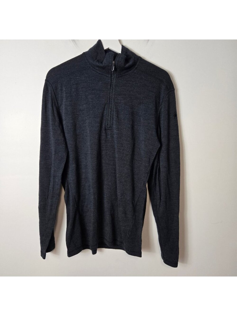 Smartwool Men's Classic Thermal Merino Wool Base Layer 1/4 Zip Size M Charcoal